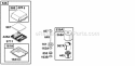 Air Cleaner Groups Diagram and Parts List for 135202-0253-01  Briggs and Stratton Engine
